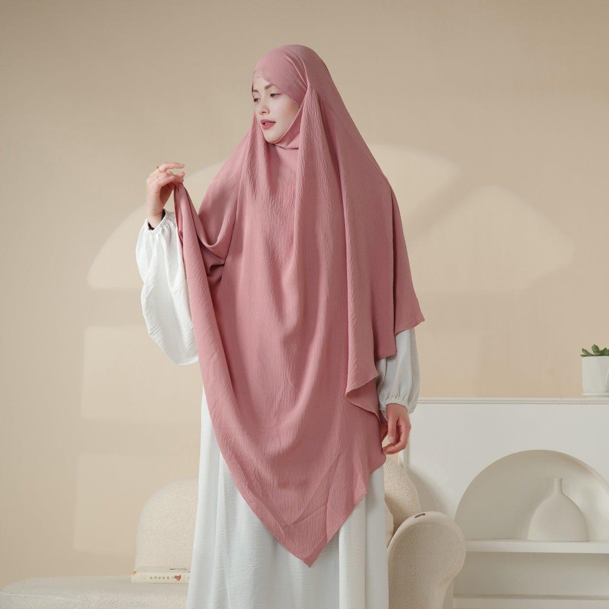 MK005 Crepe One Layer Khimar by Mariam's Collection