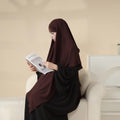 MK011 Stunning Two-Layer Crepe Khimar by Mariam's Collection