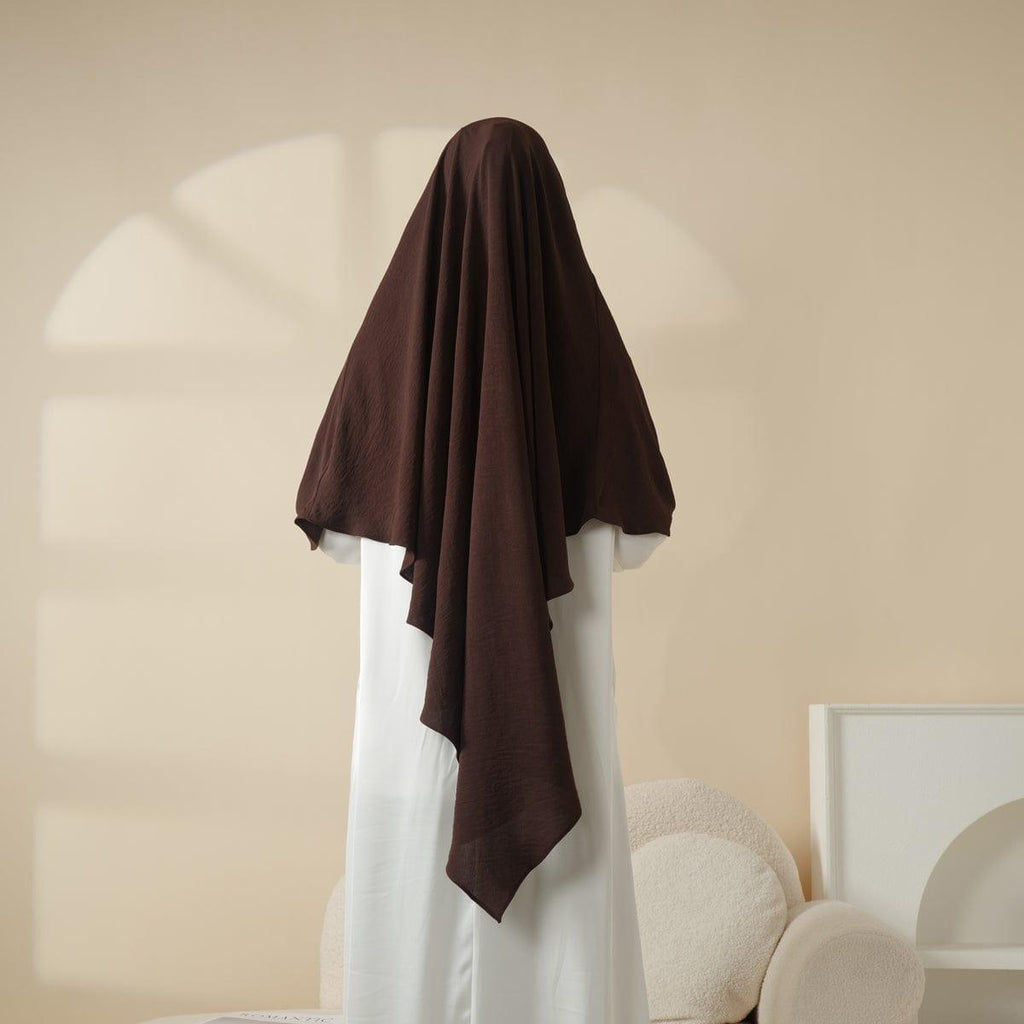 Comfort Crepe One Layer Khimar (MK014) by Mariam's Collection