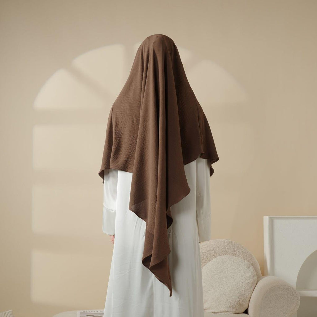 Comfort Crepe One Layer Khimar (MK014) by Mariam's Collection