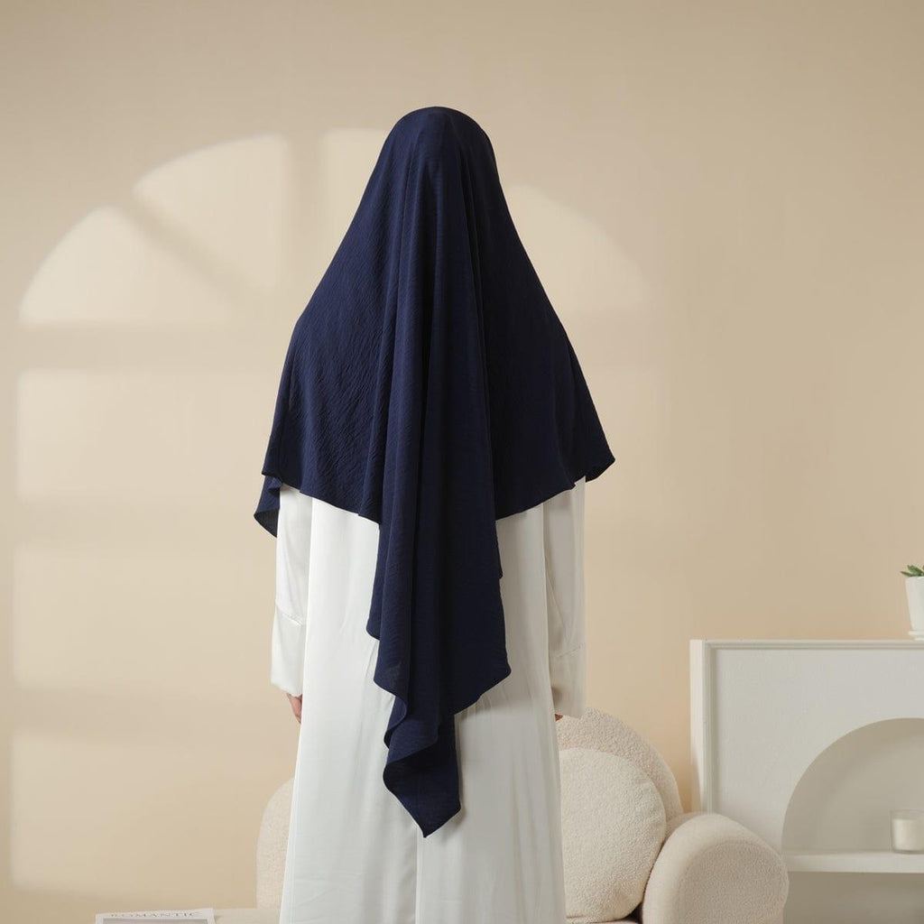 Comfort Crepe One Layer Khimar (MK014) by Mariam's Collection