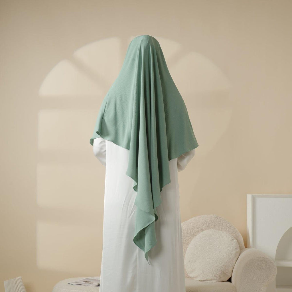Comfort Crepe One Layer Khimar (MK014) by Mariam's Collection