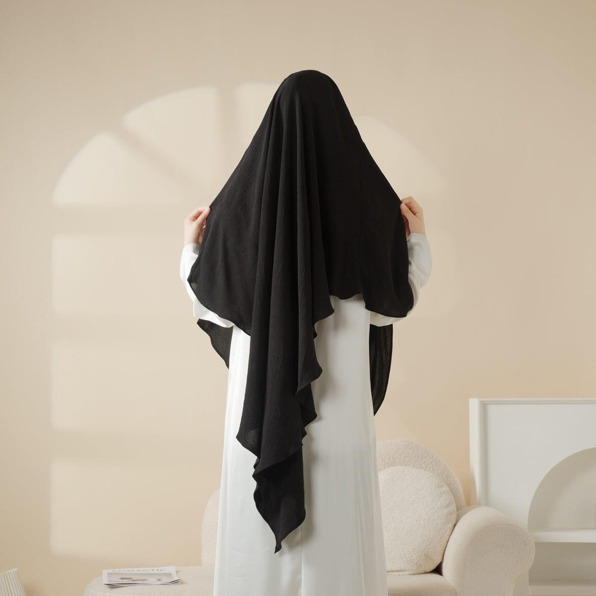 Comfort Crepe One Layer Khimar (MK014) by Mariam's Collection