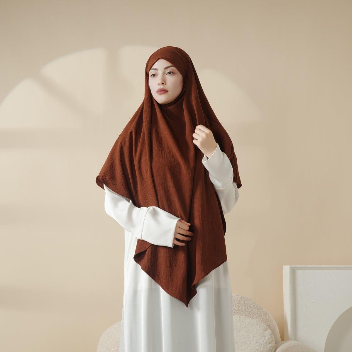 Comfort Crepe One Layer Khimar (MK014) by Mariam's Collection