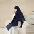 MK017 Scarf 3-Layer Long Khimar by Mariam's Collection
