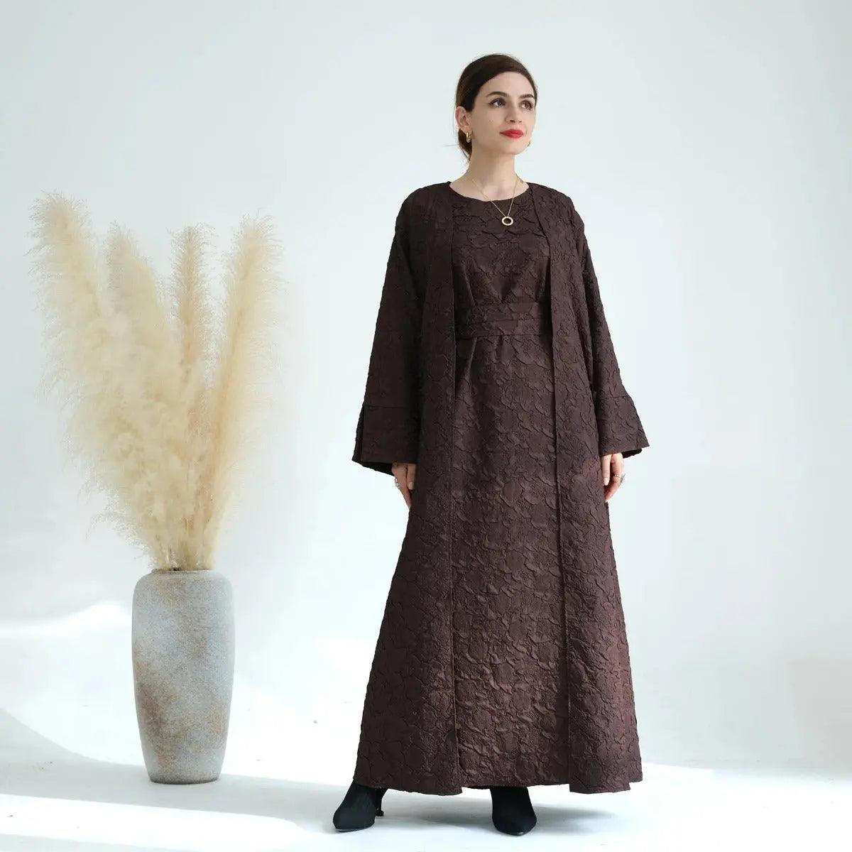 Winter Jacquard Pocket Abaya(MOA025) by Mariam's Collection