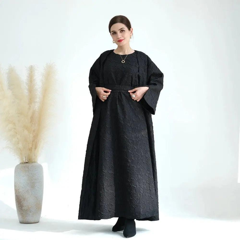 Winter Jacquard Pocket Abaya(MOA025) by Mariam's Collection