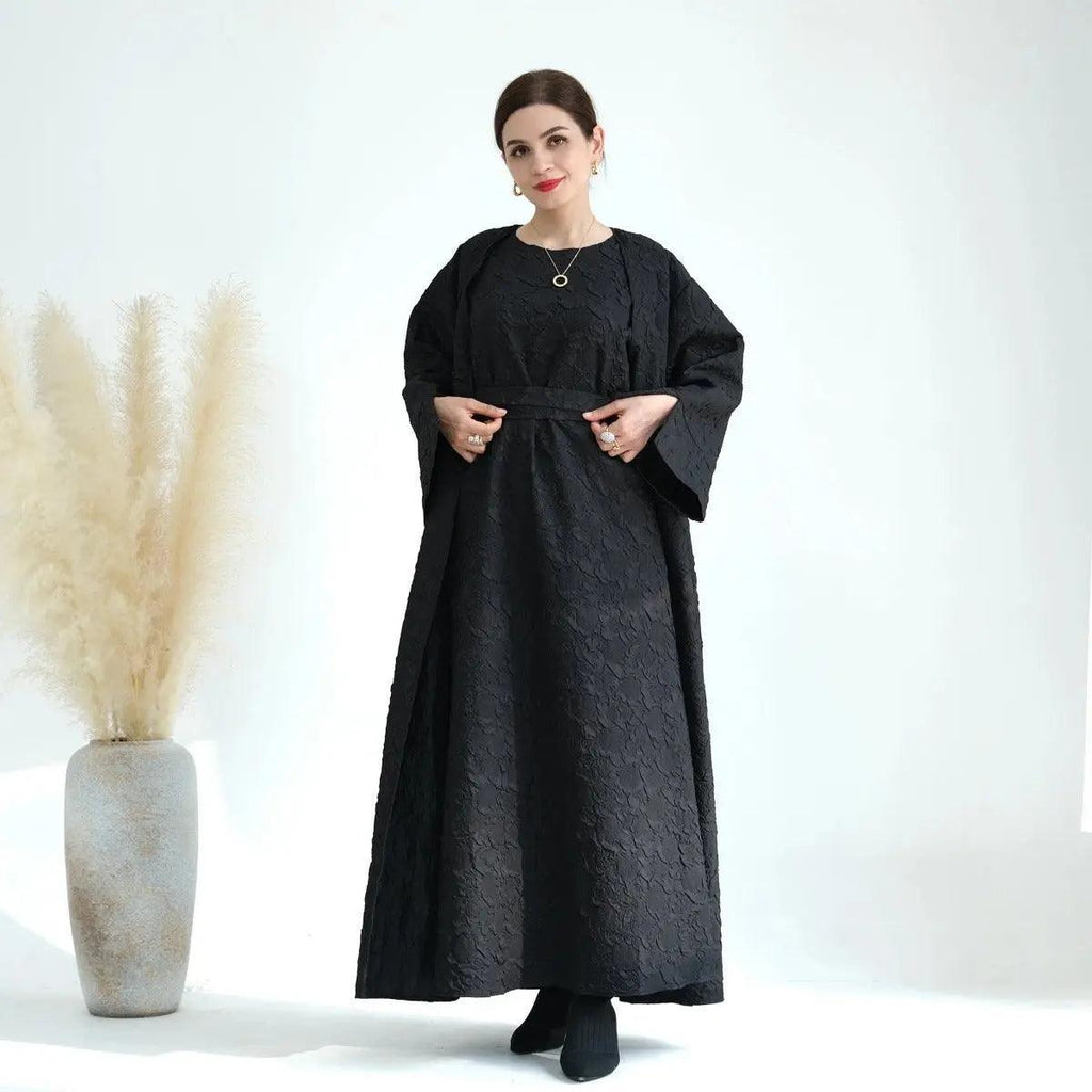 Winter Jacquard Pocket Abaya(MOA025) by Mariam's Collection