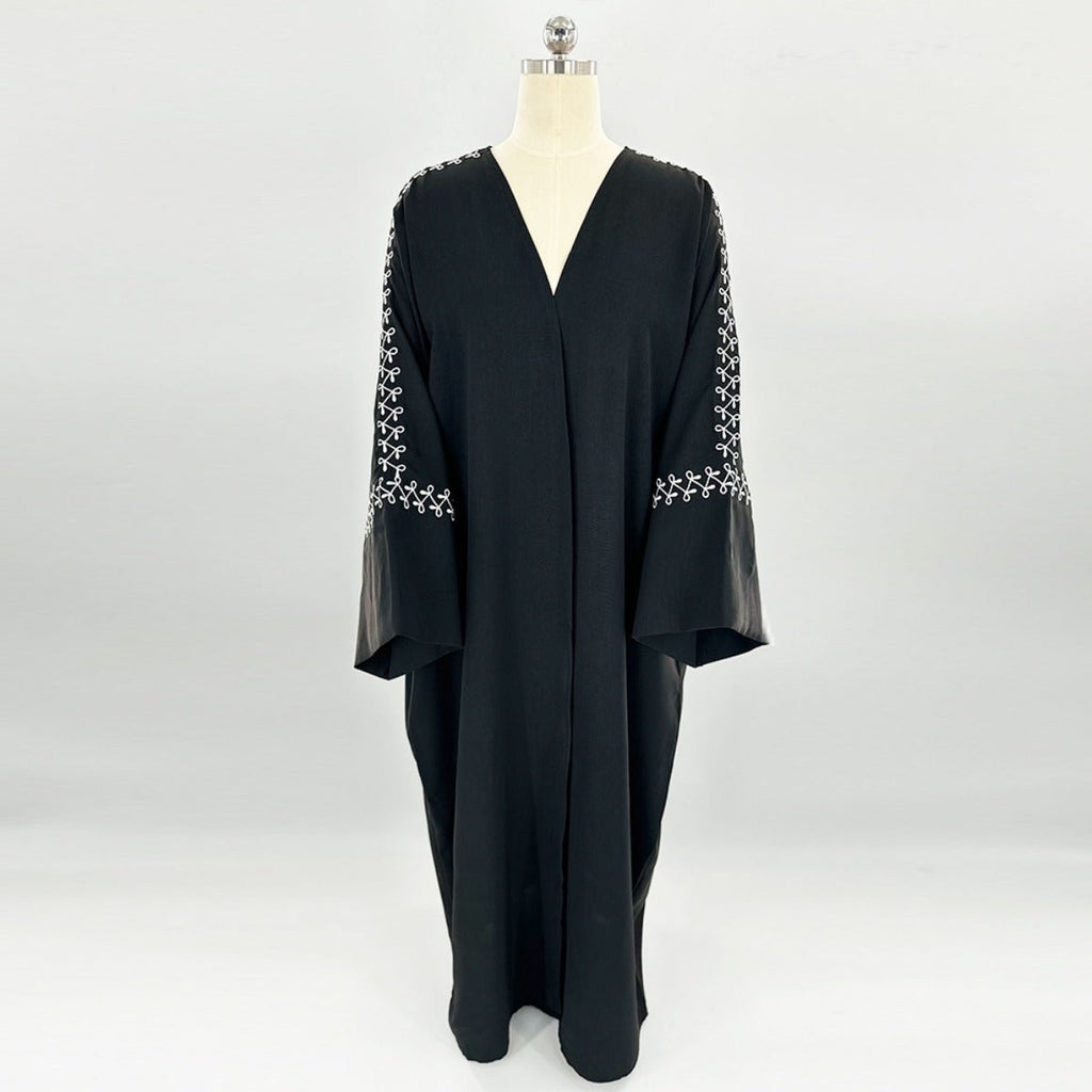 Moonlight Embroidered Abaya Set | Batwing Sleeve Robe with Matching Hijab (MOA183) by Mariam's Collection