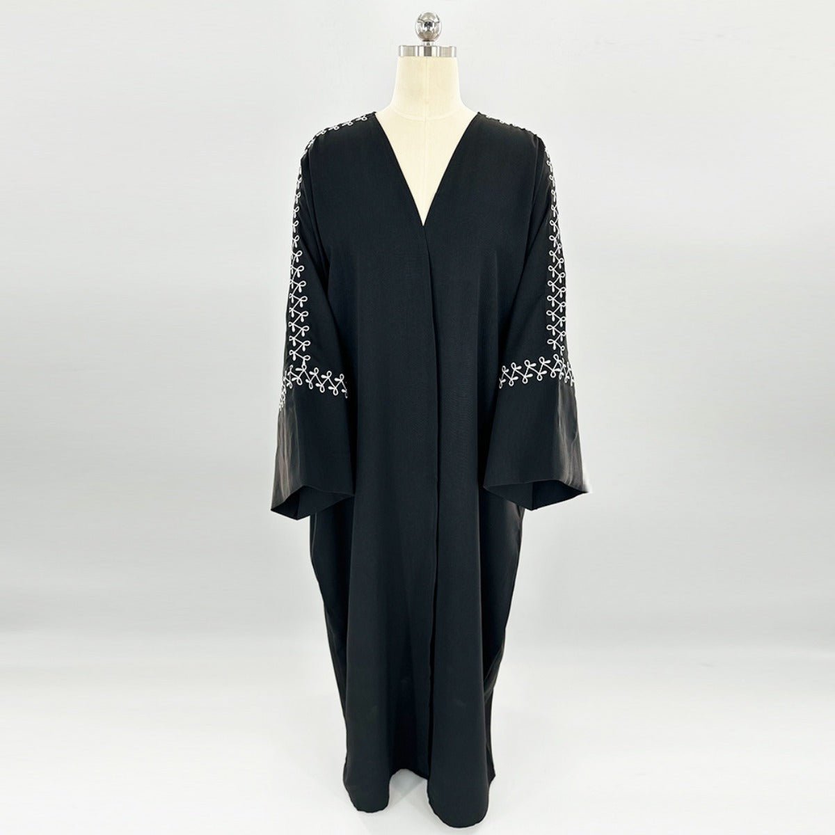 Moonlight Embroidered Abaya Set | Batwing Sleeve Robe with Matching Hijab (MOA183) by Mariam's Collection