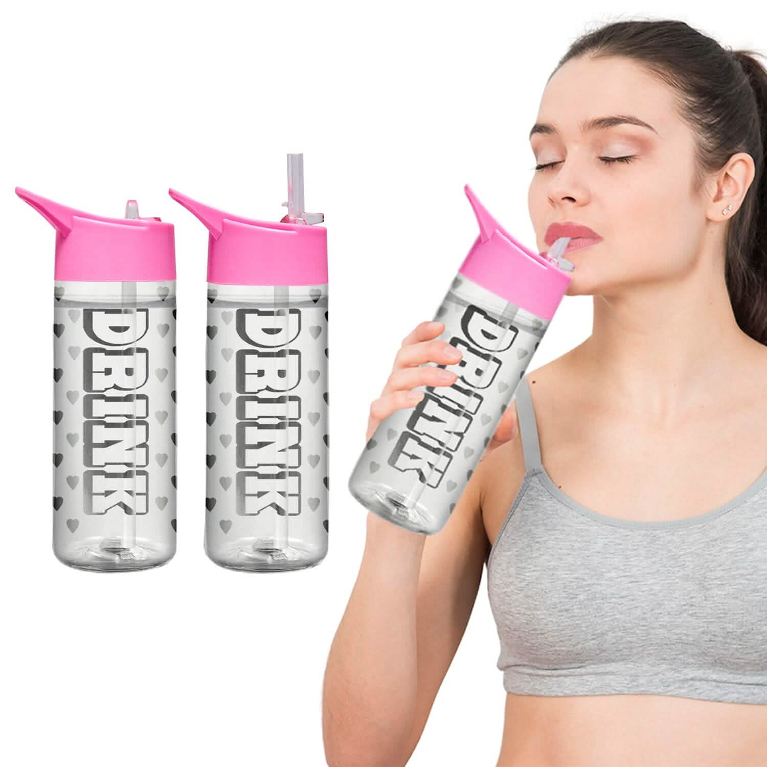 Motivational Leak Proof 32 Oz Water Bottles With Removable Straw by DailySale