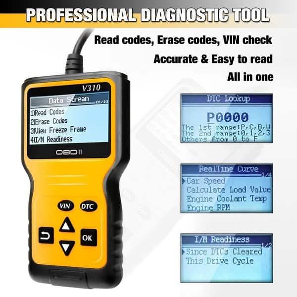 MOTOPOWER MP69033 OBD2 Scanner Universal Car Engine Fault Code Reader by DailySale
