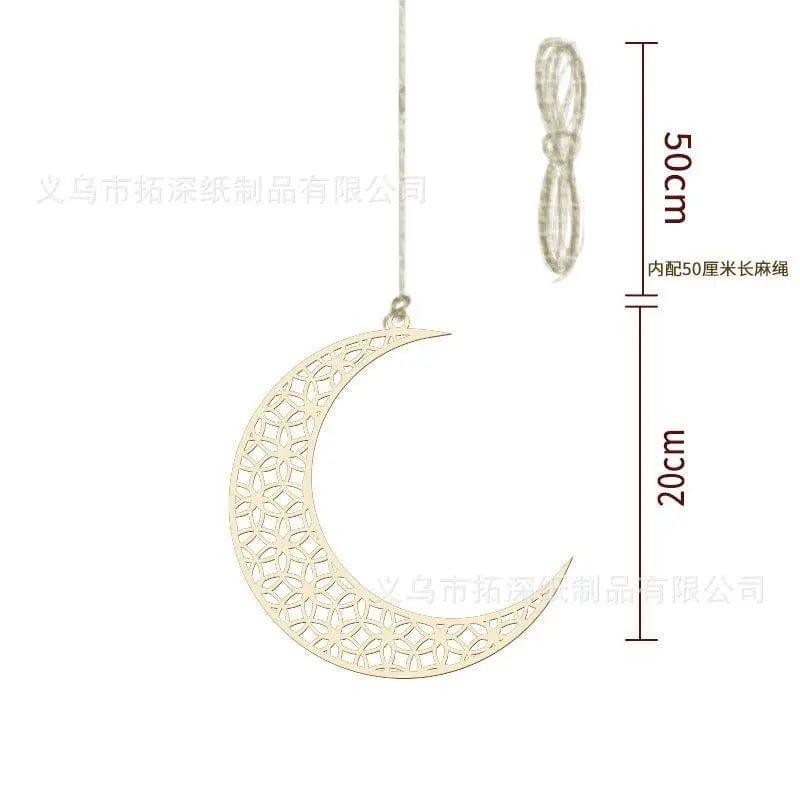 MR020 Wooden Ramadan & Eid Mubarak Decoration by Mariam's Collection