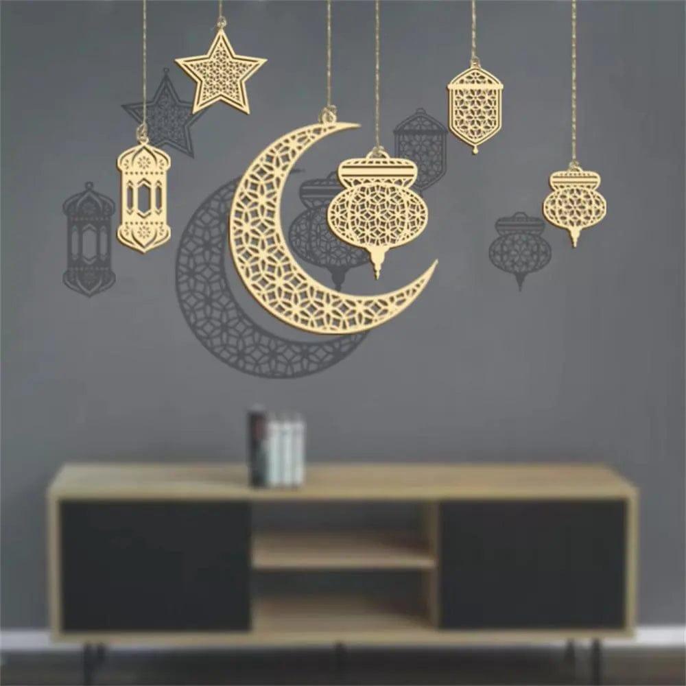 MR020 Wooden Ramadan & Eid Mubarak Decoration by Mariam's Collection