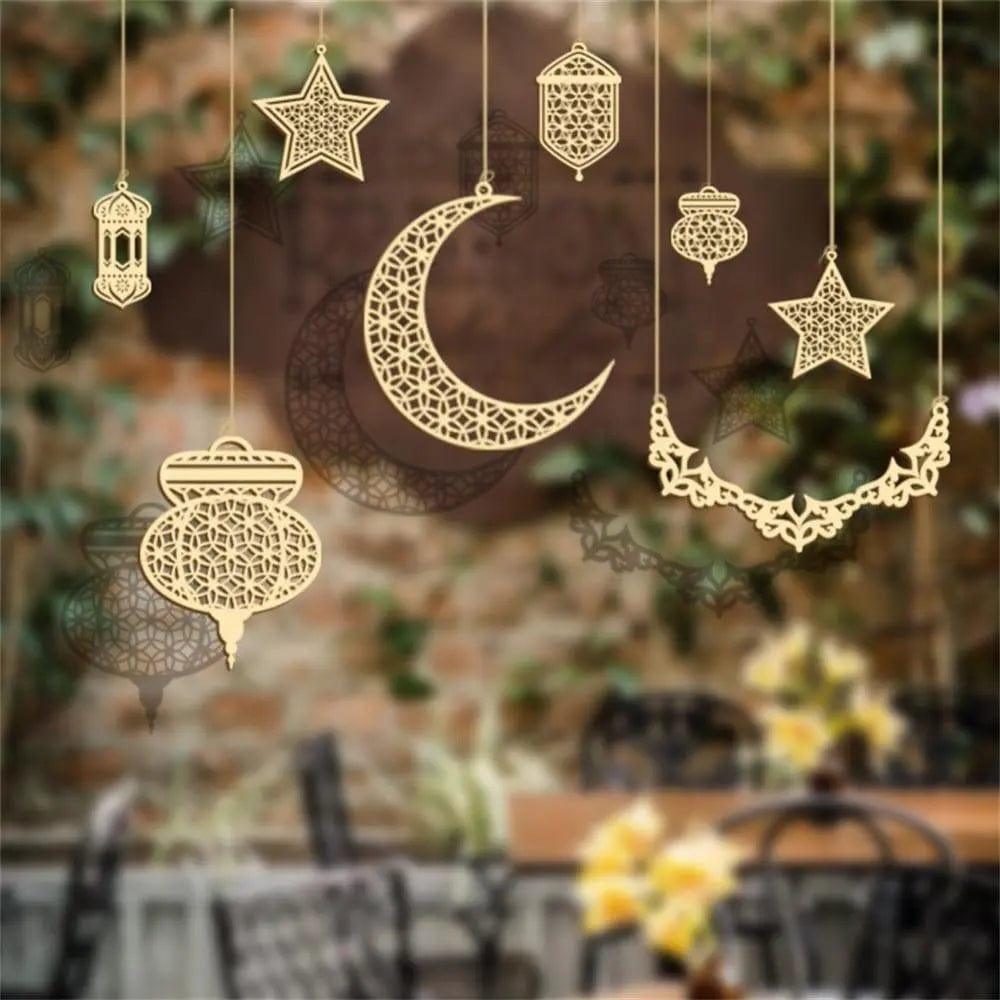 MR020 Wooden Ramadan & Eid Mubarak Decoration by Mariam's Collection