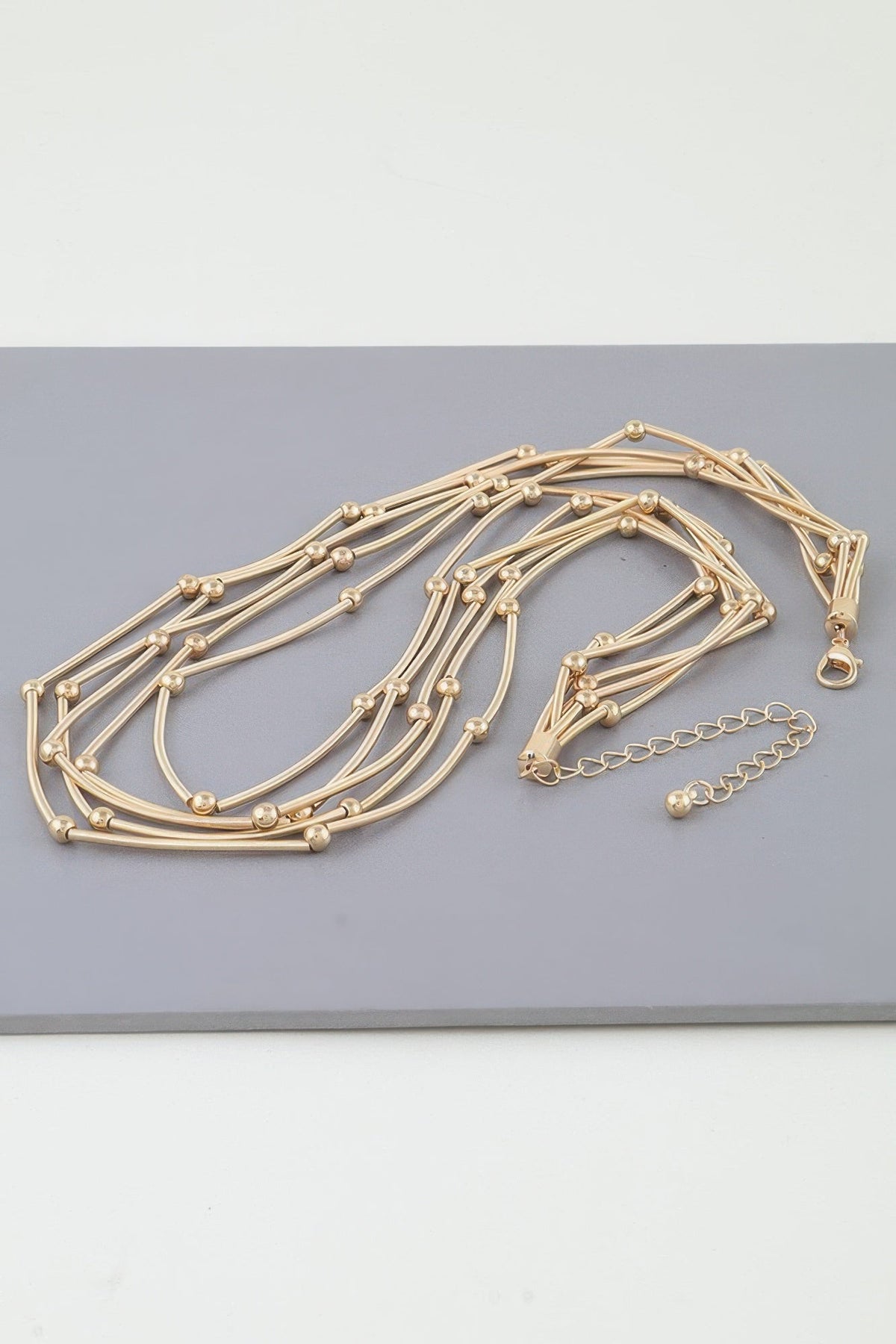 Multi Pillar Beaded Necklace by Tigbul's Variety Fashion Shop