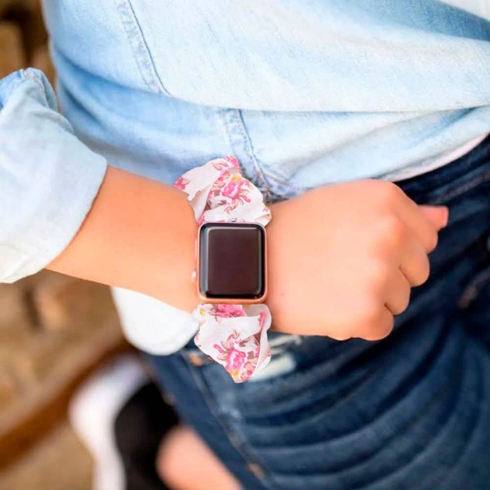 Multifunction Hair Scrunchie Apple Watch Band - Assorted Colors by DailySale