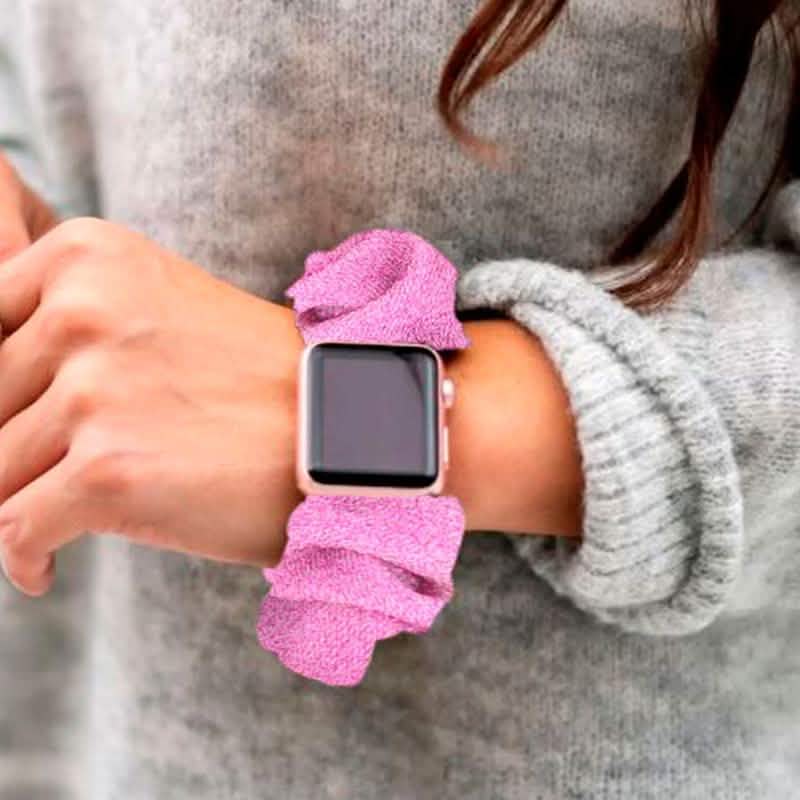 Multifunction Hair Scrunchie Apple Watch Band - Assorted Colors by DailySale