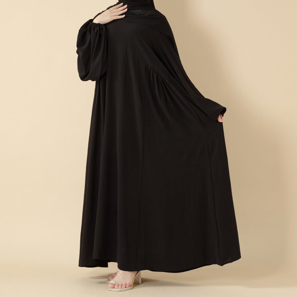 Relaxed Fit Lantern Sleeves Crepe Abaya (MA190) by Mariam's Collection