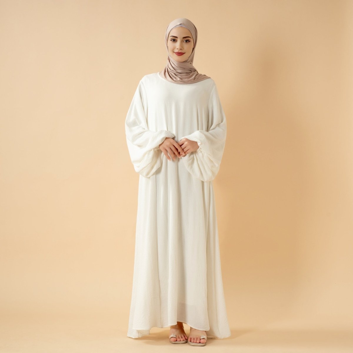 Relaxed Fit Lantern Sleeves Crepe Abaya (MA190) by Mariam's Collection