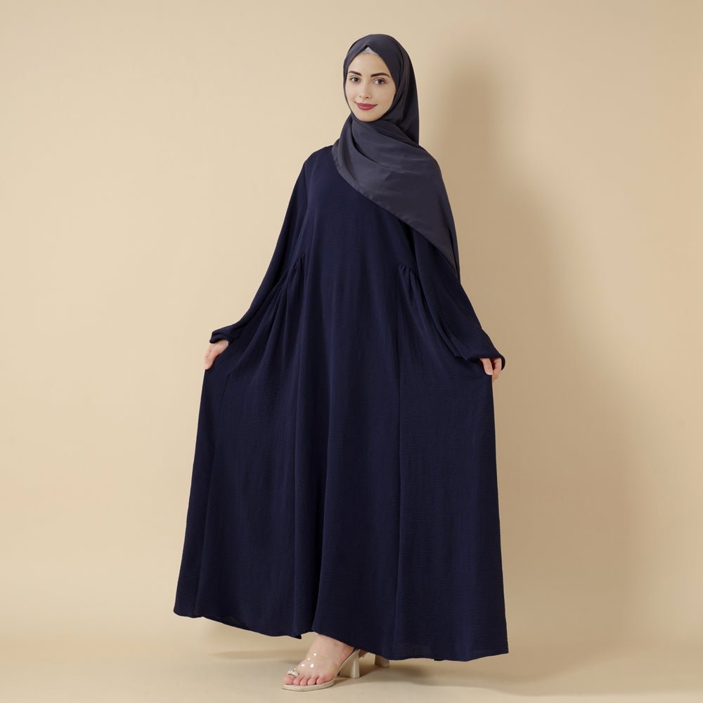 Relaxed Fit Lantern Sleeves Crepe Abaya (MA190) by Mariam's Collection