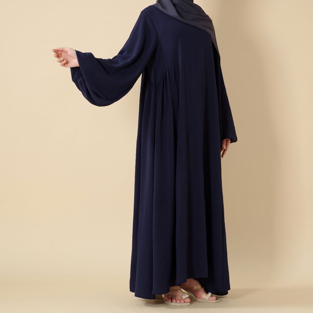 Relaxed Fit Lantern Sleeves Crepe Abaya (MA190) by Mariam's Collection
