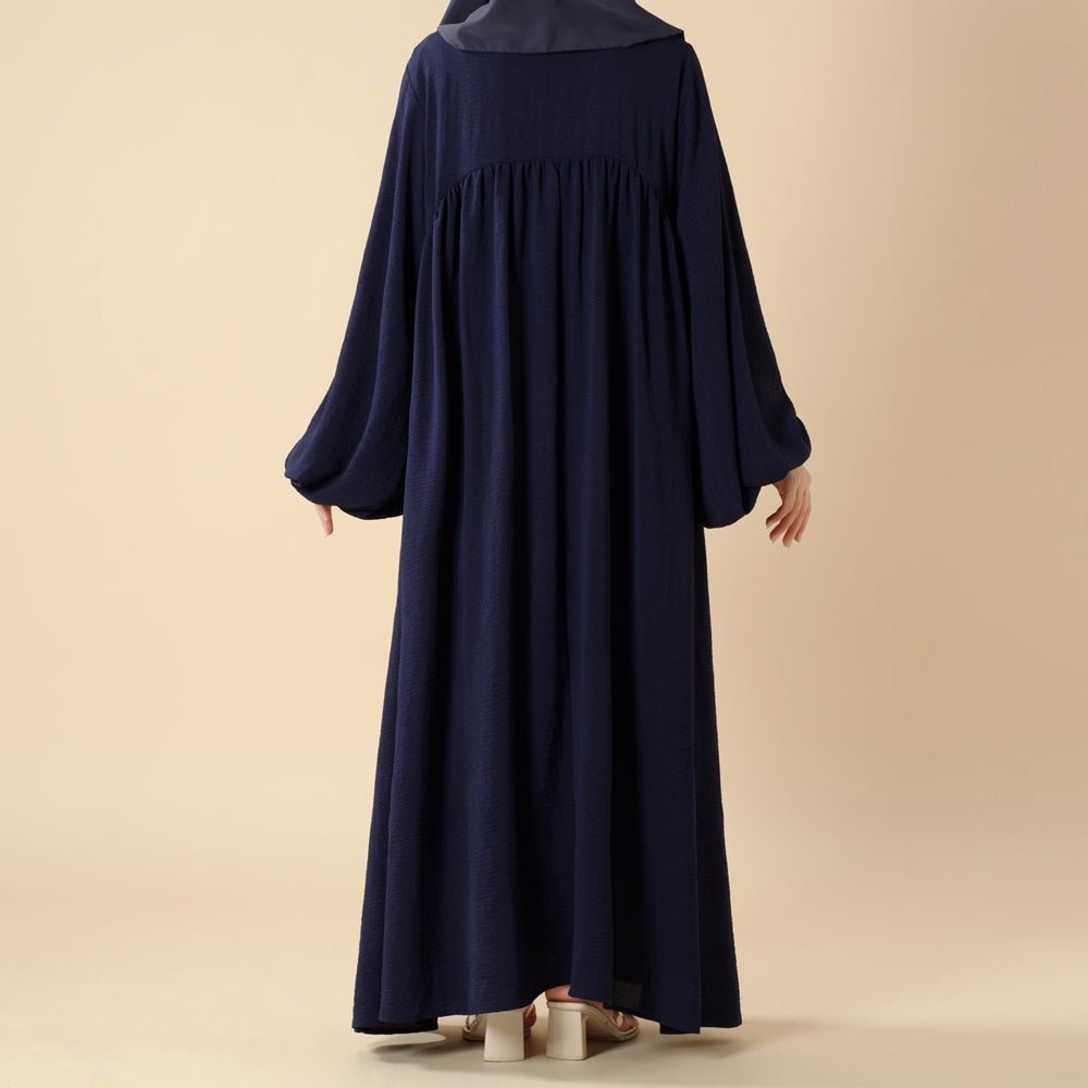 Relaxed Fit Lantern Sleeves Crepe Abaya (MA190) by Mariam's Collection