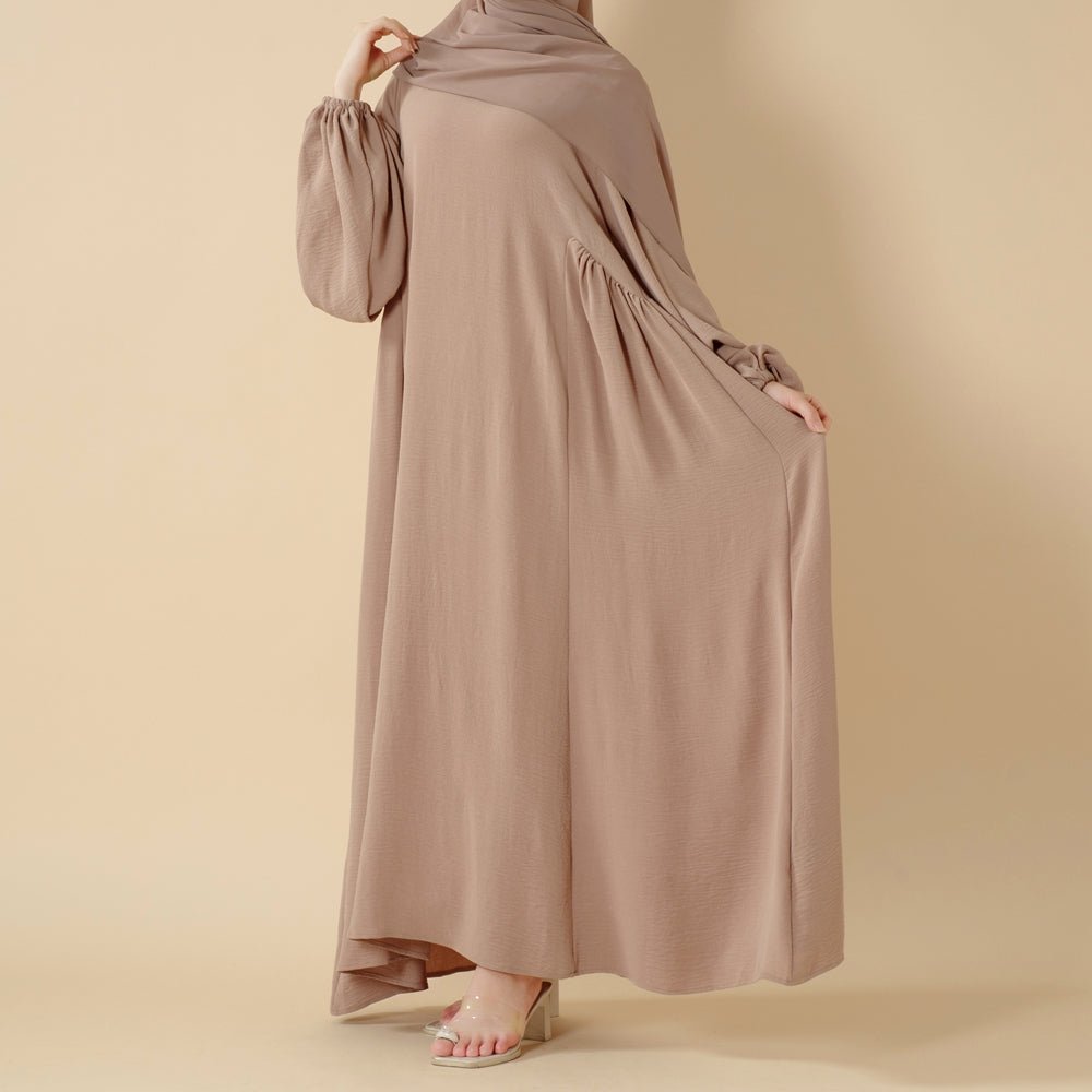 Relaxed Fit Lantern Sleeves Crepe Abaya (MA190) by Mariam's Collection
