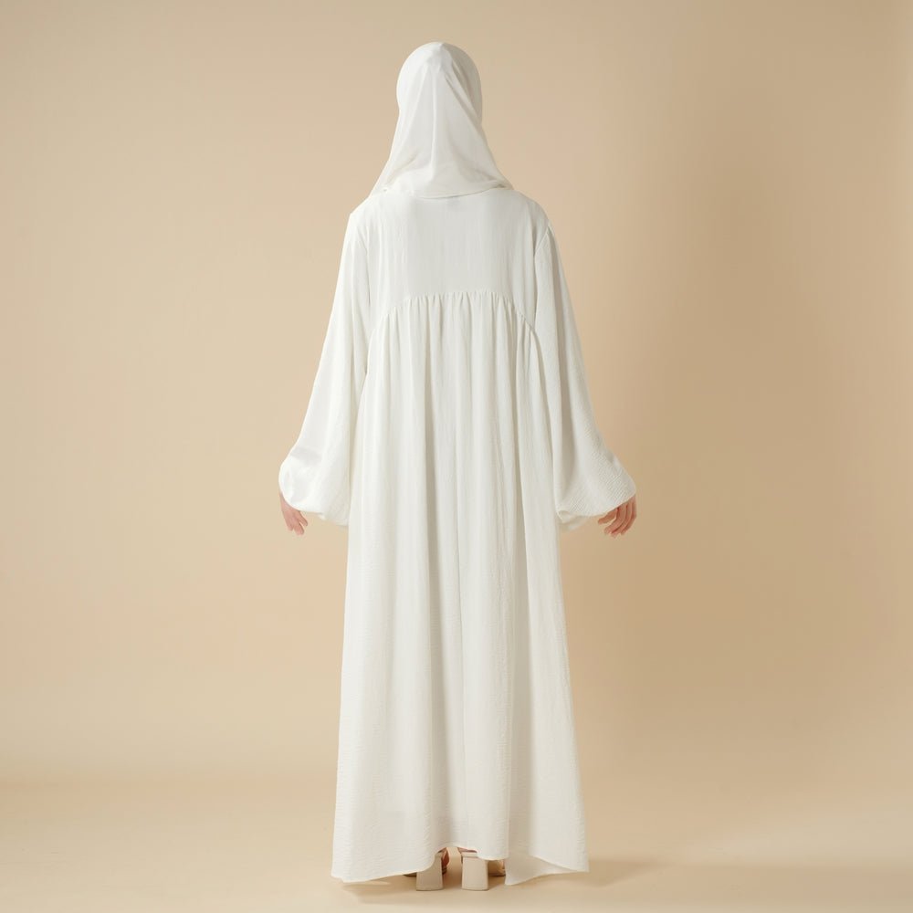 Relaxed Fit Lantern Sleeves Crepe Abaya (MA190) by Mariam's Collection