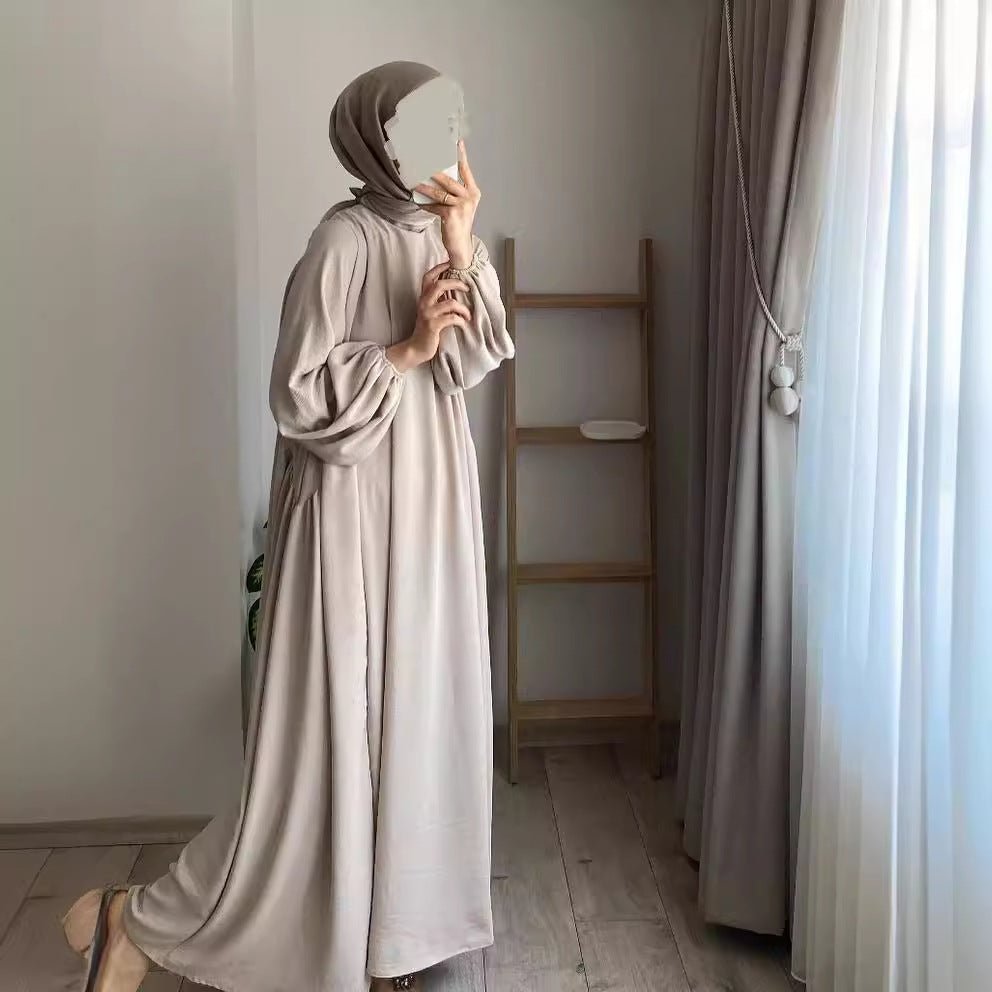 Relaxed Fit Lantern Sleeves Crepe Abaya (MA190) by Mariam's Collection