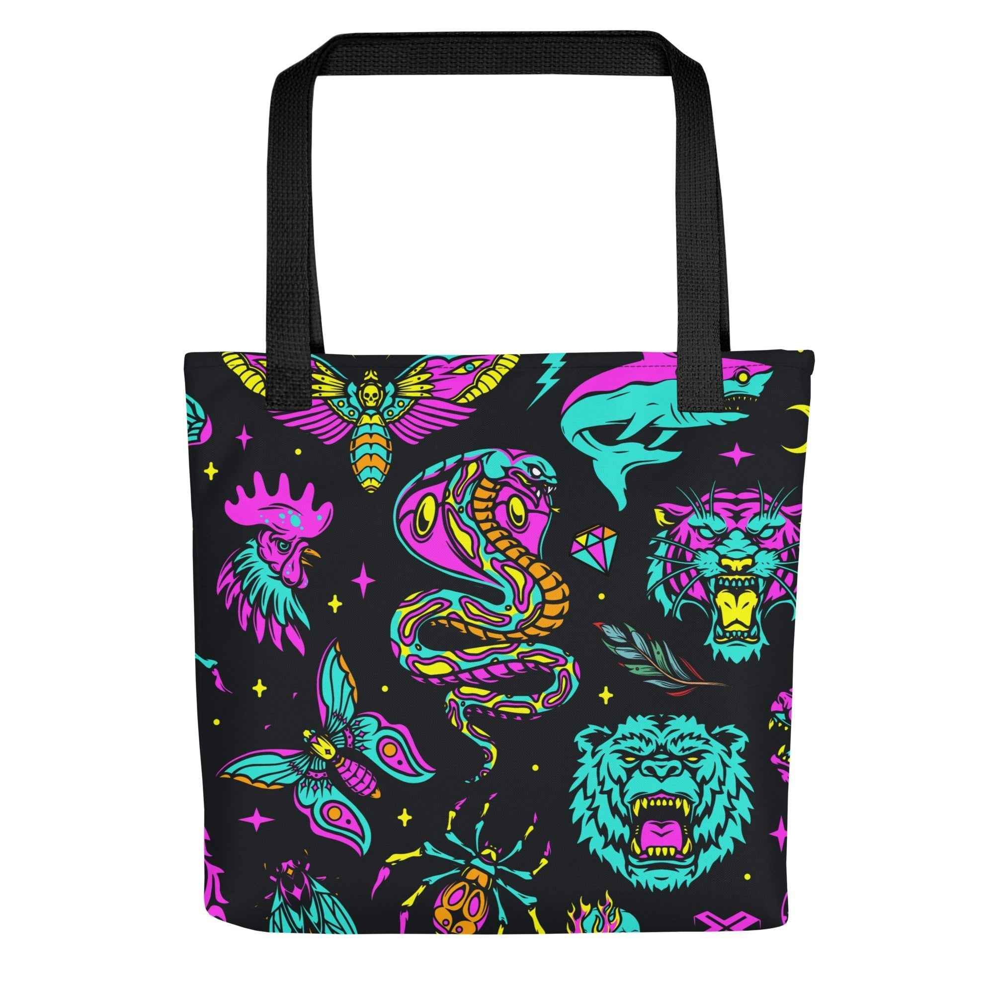 Neon Traditional Tote Bag by Goth Cloth Co.