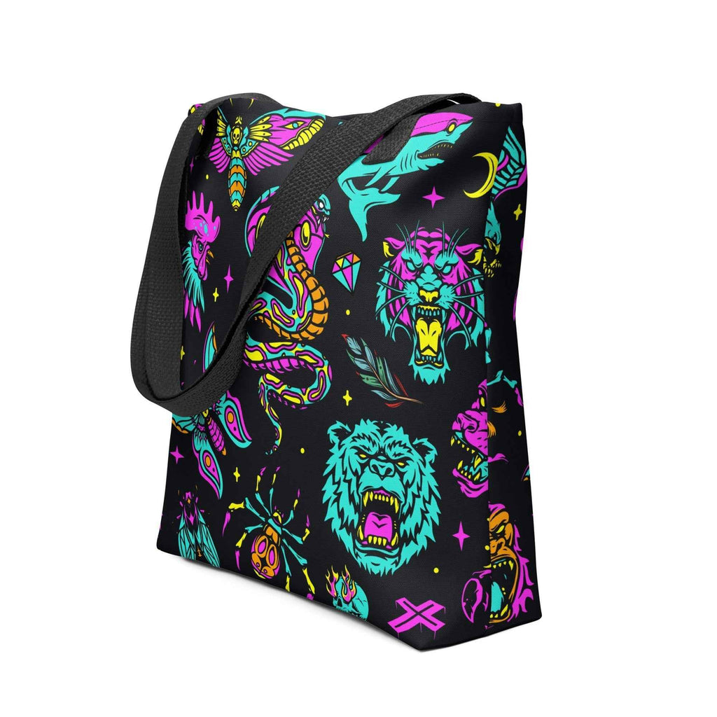 Neon Traditional Tote Bag by Goth Cloth Co.