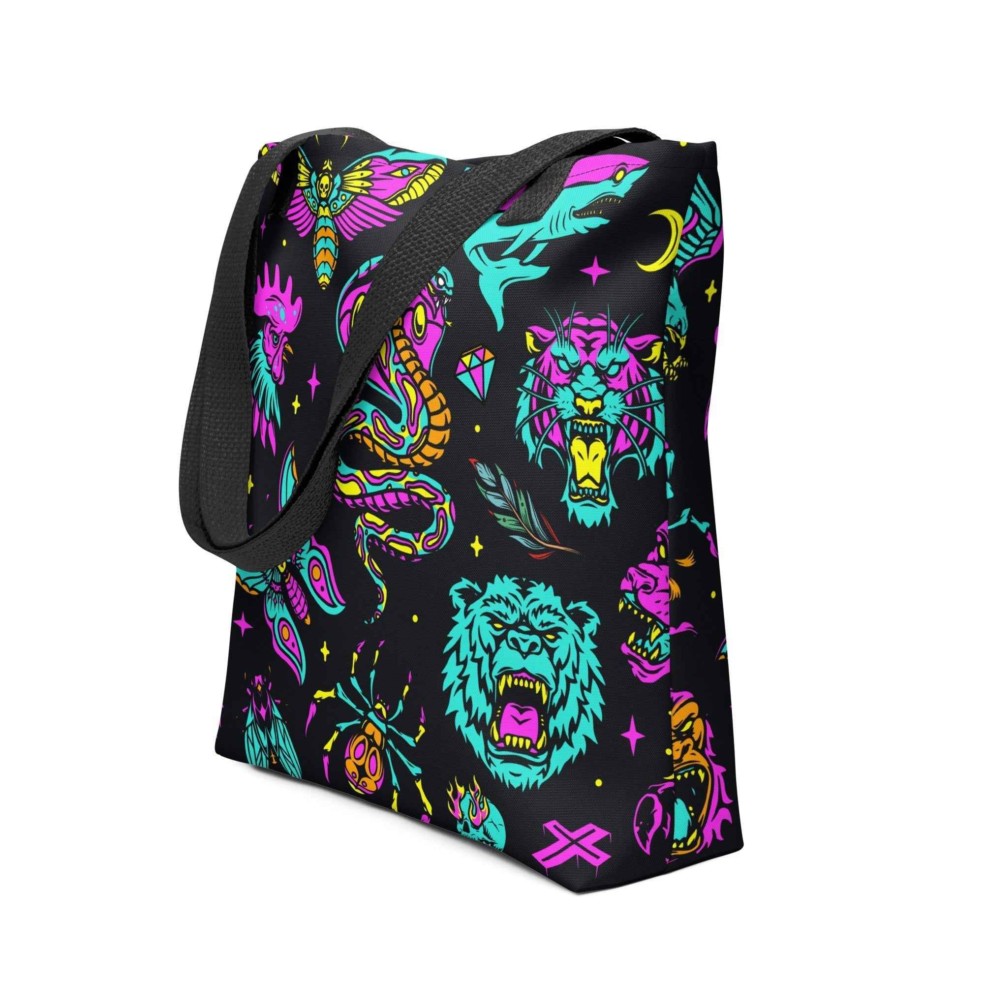 Neon Traditional Tote Bag by Goth Cloth Co.