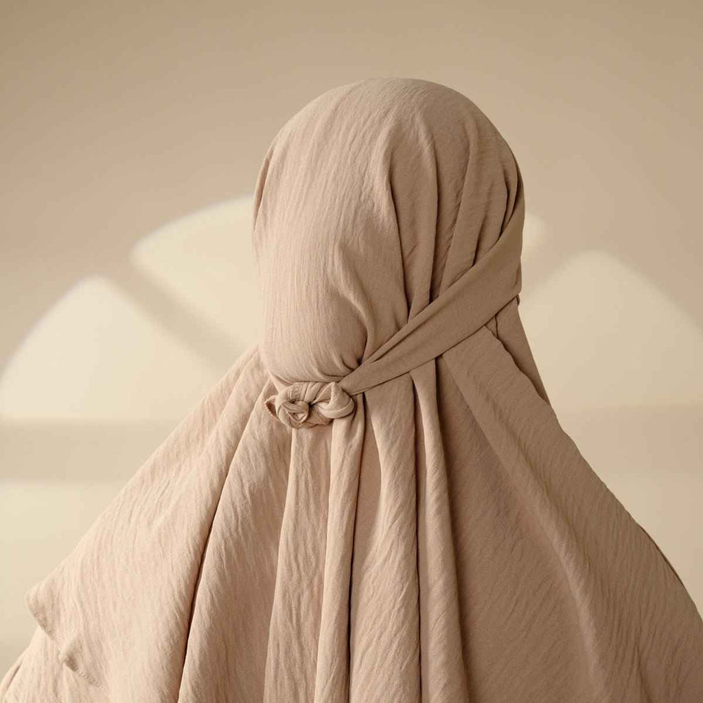New Two-Layer Crepe Khimar (MK010) by Mariam's Collection