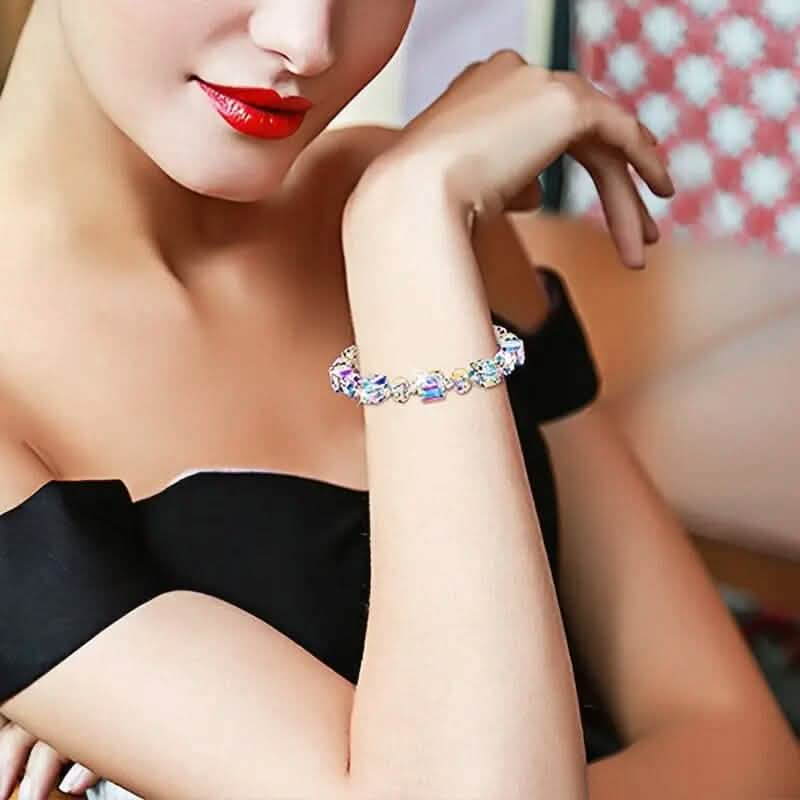 Northern Lights Artificial Crystal Bracelet 7"+ 2" Extension Chain by DailySale