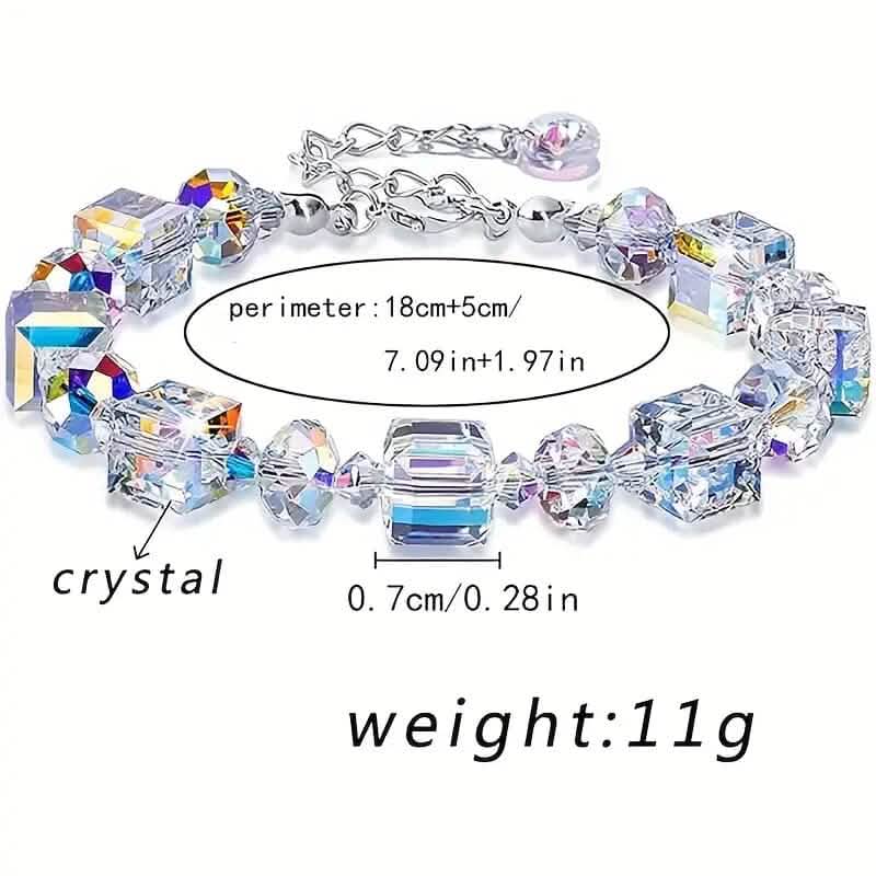 Northern Lights Artificial Crystal Bracelet 7"+ 2" Extension Chain by DailySale