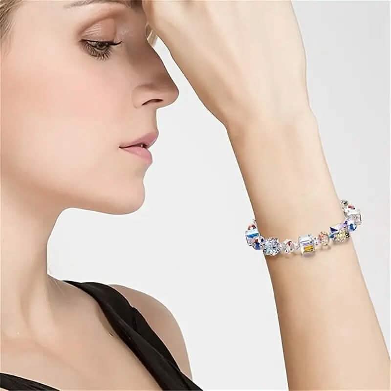 Northern Lights Artificial Crystal Bracelet 7"+ 2" Extension Chain by DailySale