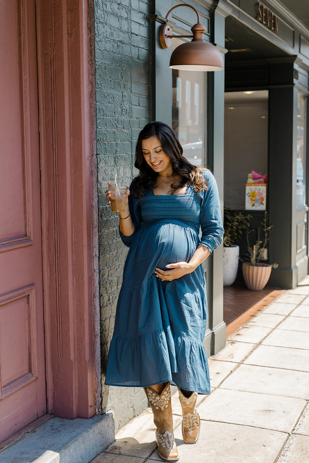 The Jenna Dress in Teal by Carla Kiley Collection