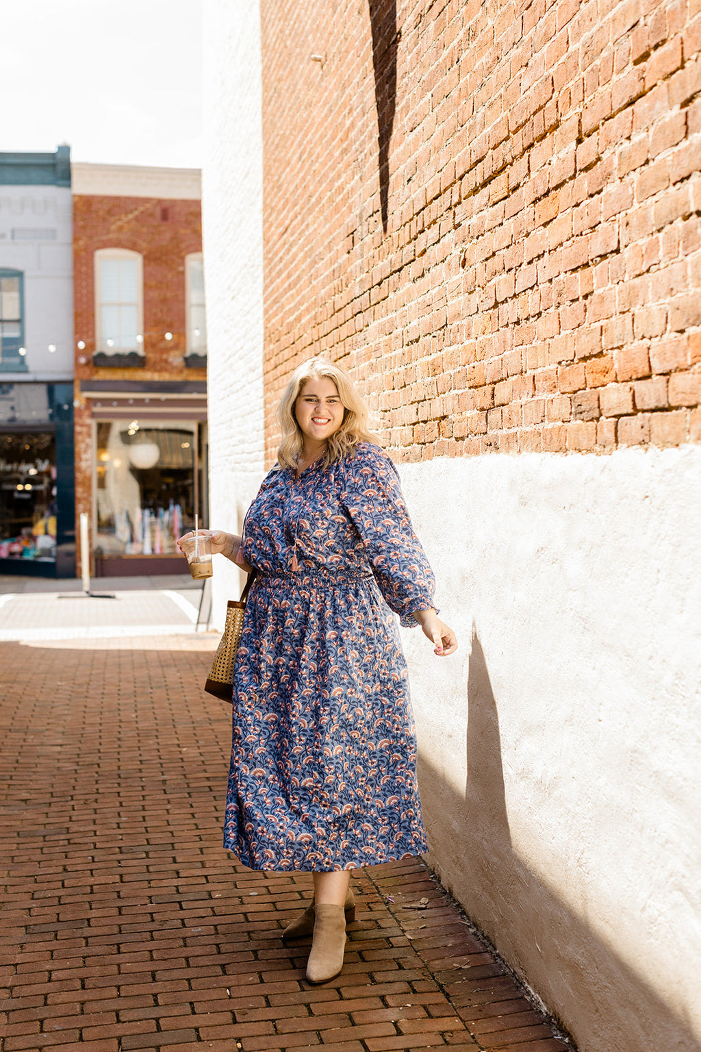 The Melissa Skirt in Indigo Bloom by Carla Kiley Collection