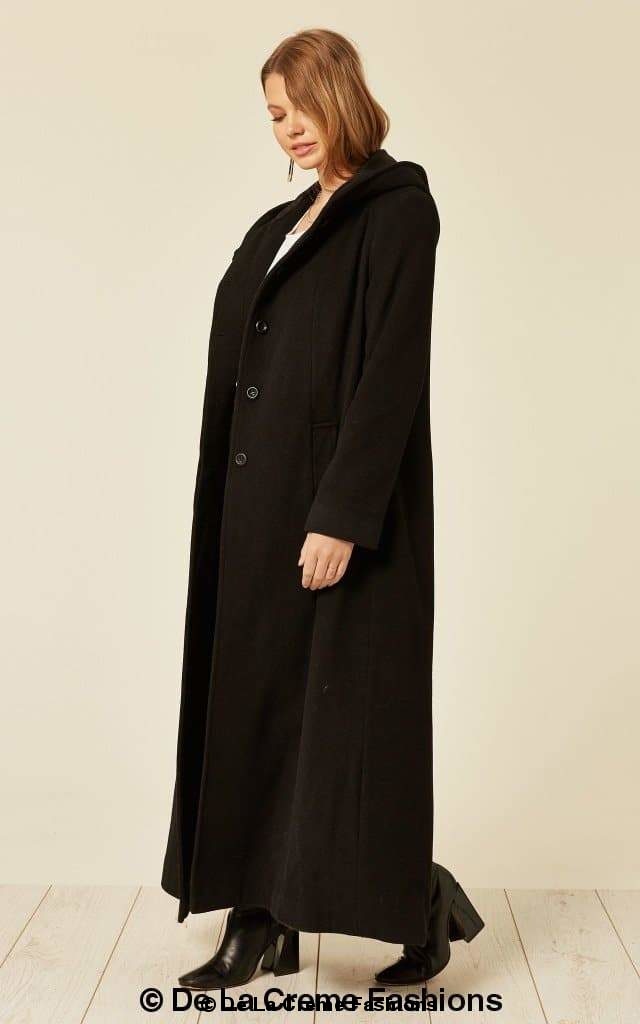 Oversized Wool Blend Hooded Coat 1716 for Ultimate Stylish Comfort by Rose Eleusis