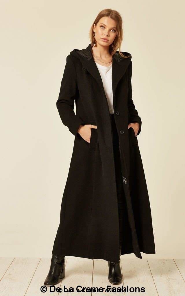 Oversized Wool Blend Hooded Coat 1716 for Ultimate Stylish Comfort by Rose Eleusis