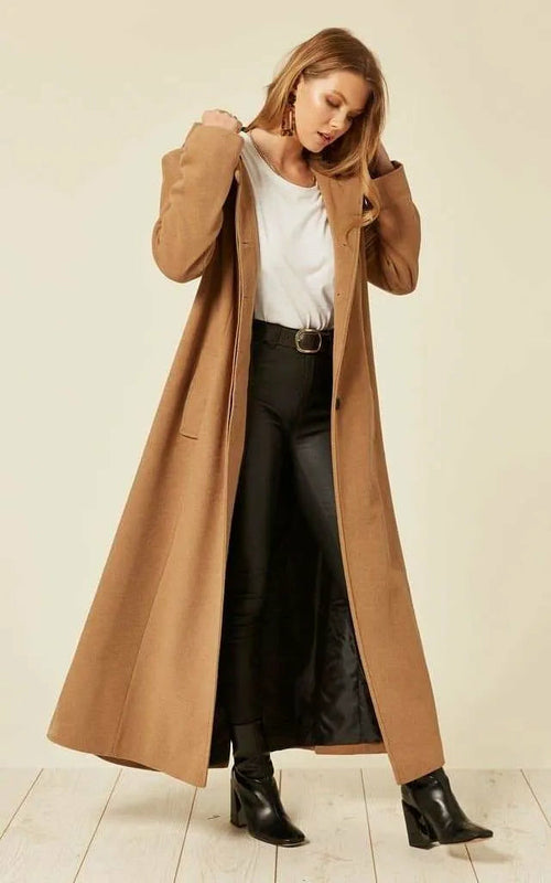 Oversized Wool Blend Hooded Coat 1716 for Ultimate Stylish Comfort by Rose Eleusis