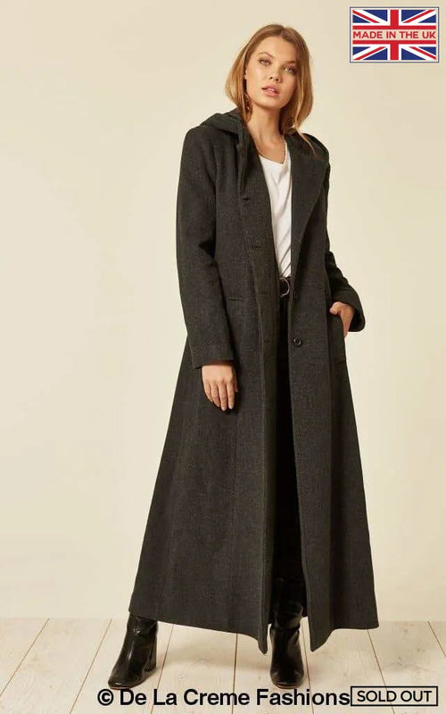 Oversized Wool Blend Hooded Coat 1716 for Ultimate Stylish Comfort by Rose Eleusis
