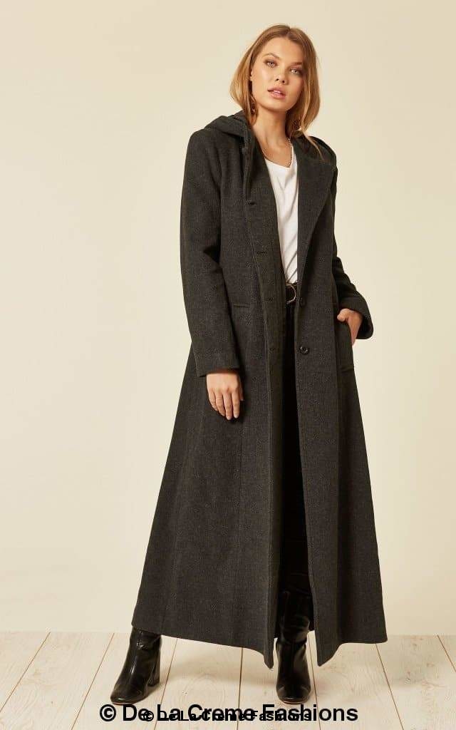 Oversized Wool Blend Hooded Coat 1716 for Ultimate Stylish Comfort by Rose Eleusis