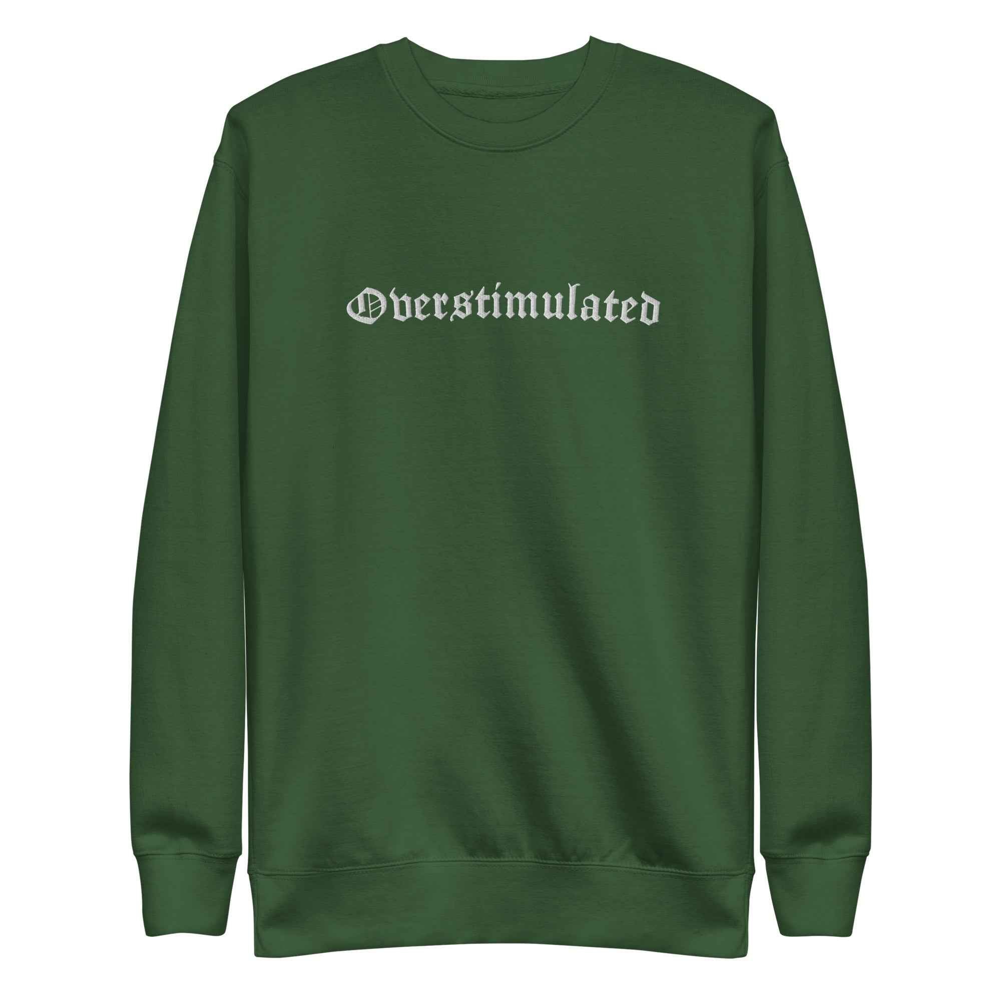 Overstimulated Embroidered Sweatshirt by Goth Cloth Co.
