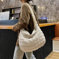 Padded Argyle Quilted Crossbody Hobo Bag by DailySale