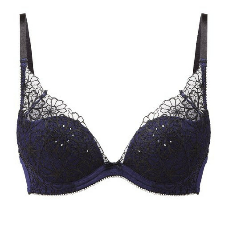 Gossard Graphic Floral Padded Plunge Bra by Lime Lucy