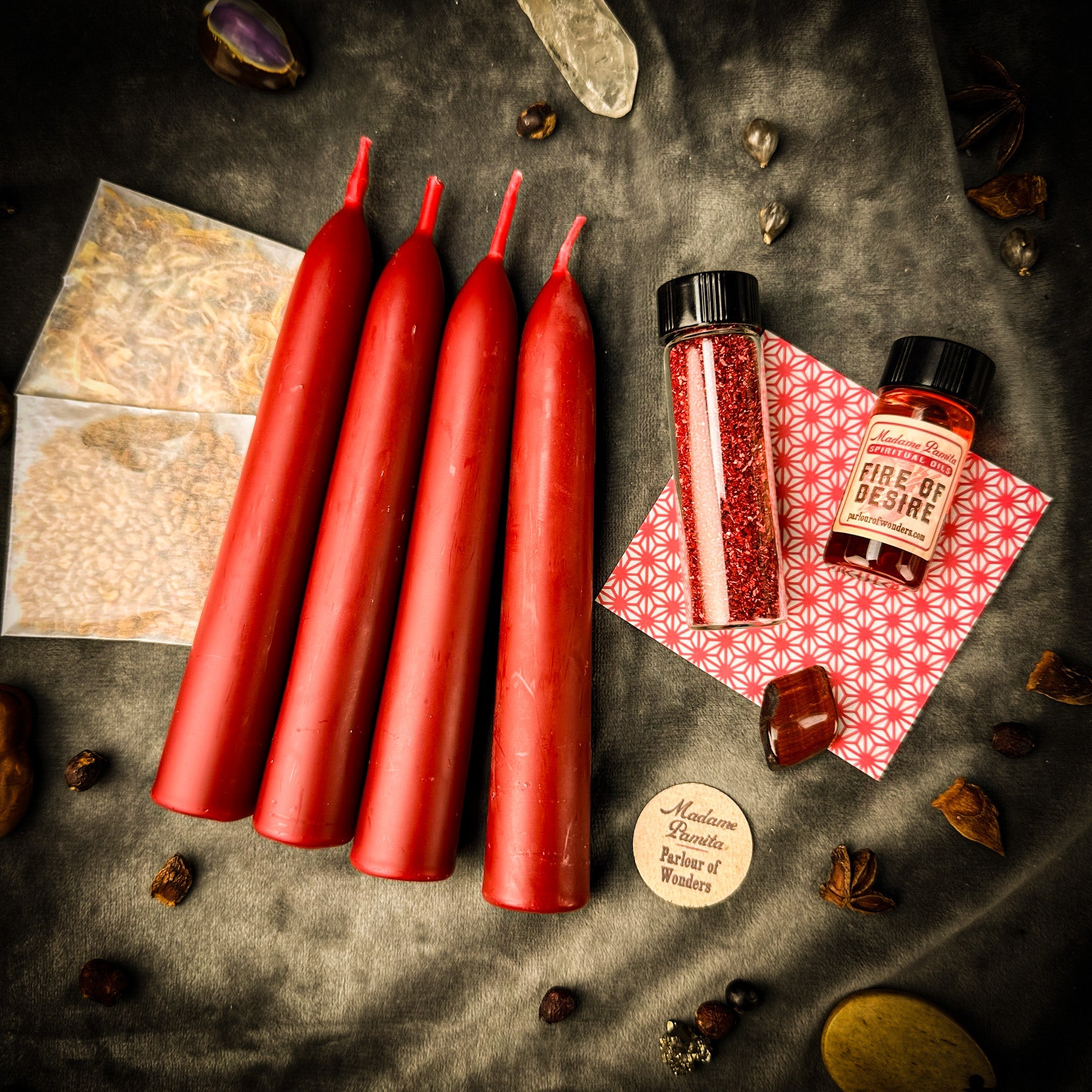 Passion Candle Spell Booster Pack - Add Sensual Fire to Any Candle Spell Kit by Parlour of Wonders