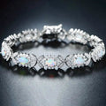 Peermont 18K White Gold Plated Fire Opal Butterfly Tennis Bracelet by DailySale