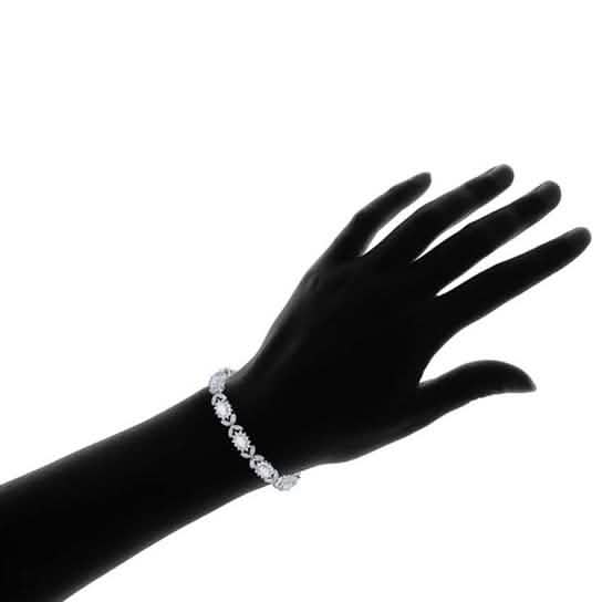 Peermont 18K White Gold Plated Fire Opal Butterfly Tennis Bracelet by DailySale